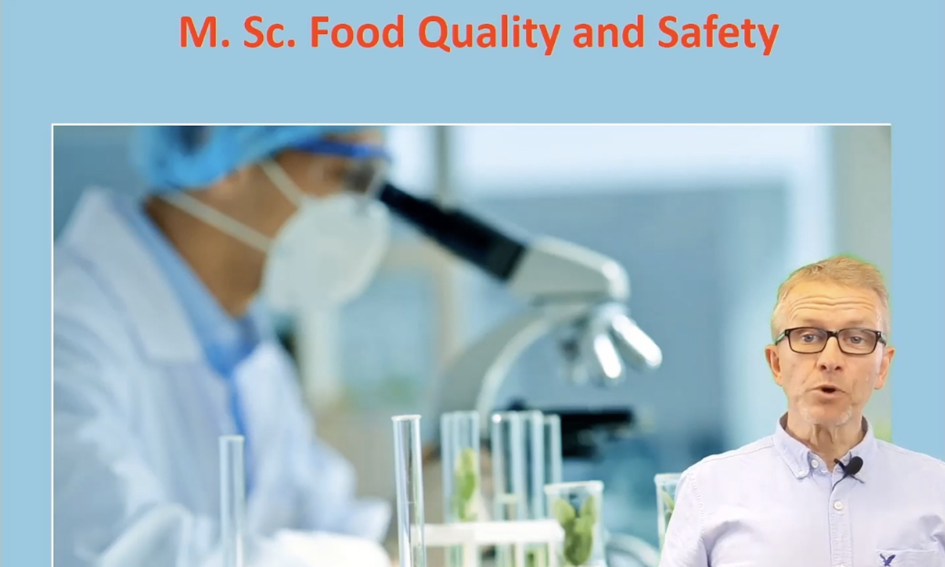 presentation master's degree Food Quality and Safety